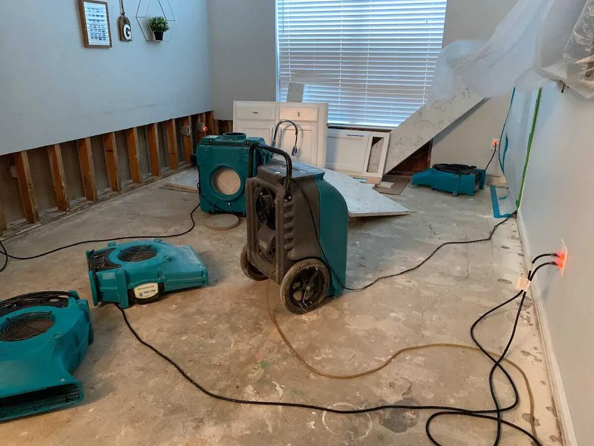 Dehumidifier in flood-cut room for Water Extraction & Removal in Northlake